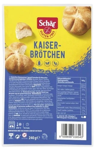 Kajzerki Bezglutenowe Kaiserbrötchen 240 g - Schär