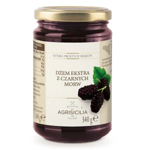 Dżem Extra z Czarnej Morwy Bio 340 g - Agrisicilia