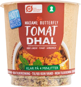 Danie Błyskawiczne Proteinowe Dal Pomidorowy Bio 60 g - Madame Butterfly