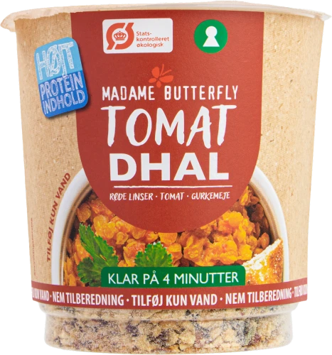 Danie Błyskawiczne Proteinowe Dal Pomidorowy Bio 60 g - Madame Butterfly