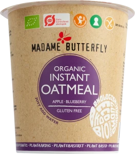 Owsianka Błyskawiczna Jabłko - Jagoda Bezglutenowa Bio 55 g - Madame Butterfly