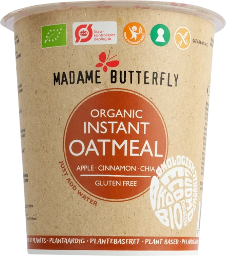 Owsianka Błyskawiczna Jabłko - Cynamon - Chia Bezglutenowa Bio 55 g - Madame Butterfly