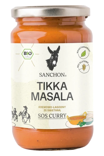 Sos Curry Tikka Masala Bezglutenowy Bio 320 ml - Sanchon