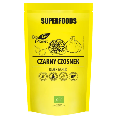 Czarny Czosnek Bezglutenowy Bio 70 g - Bio Planet Superfoods