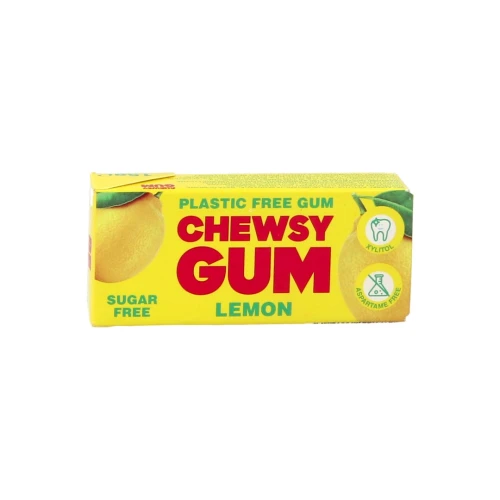 Gumy do Żucia o Smaku Cytrynowym z Ksylitolem Bezglutenowe 15 g (10 szt.) - Chewsy