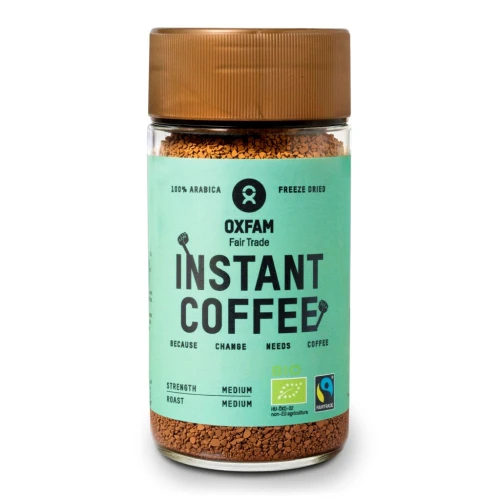 Kawa Rozpuszczalna Liofilizowana Arabica 100% Fair Trade Bio 100 g - Oxfam