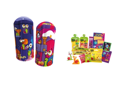 Kapsuła: Przekąski Owocowe z Zabawką i Naklejką Bez Dodatku Cukru 324 g - Bob Snail