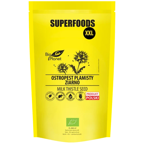 Ostropest Plamisty Ziarno Bio 600 g - Bio Planet Superfoods