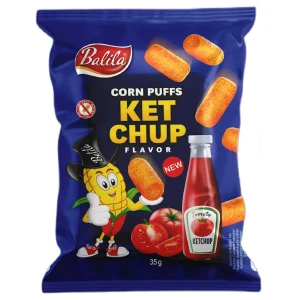 Chrupki Kukurydziane o Smaku Ketchupu Bezglutenowe 35 g - Balila