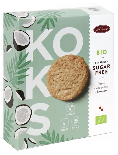 Ciastka Orkiszowe Kokosowe Bez Cukru Bio 135 g - Delicia