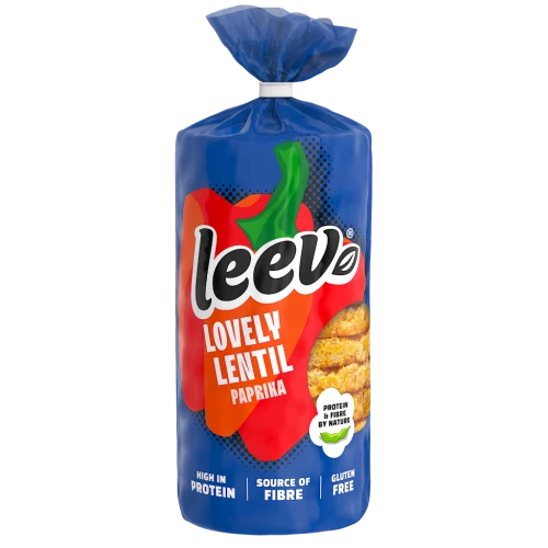 Wafle z Soczewicy Proteinowe o Smaku Paprykowym BBQ Bezglutenowe Bio 117 g - Leev