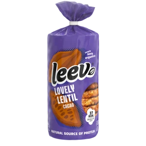 Wafle z Soczewicy Proteinowe o Smaku Czekoladowym Bezglutenowe Bio 130 g - Leev