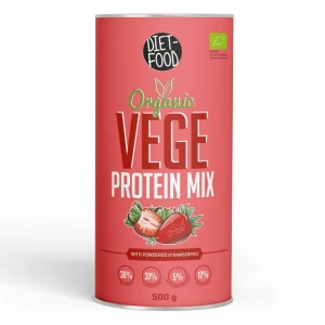 Białko Vege Mix Truskawka Bio 500 g - Diet-Food