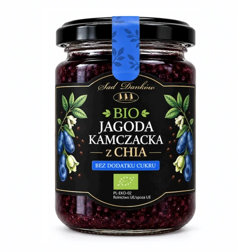 Jagoda Kamczacka z Chia Bez Dodatku Cukrów Bio 240 g - Sad Danków