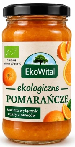 Mus Pomarańczowy Bez Dodatku Cukru Bio 250 g - Eko Wital