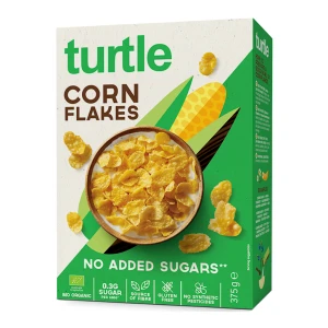 TURTLE Płatki Kukurydziane Bez Cukru Bezglutenowe Bio 375 g - Turtle