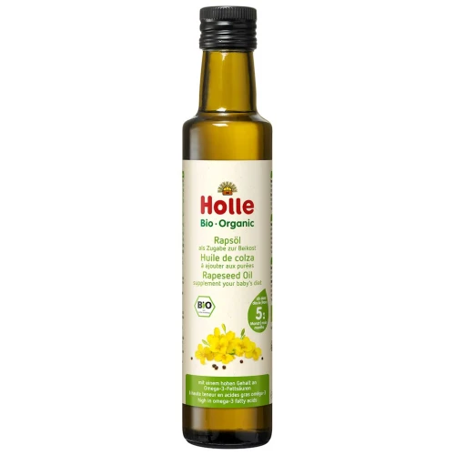 Olej Rzepakowy Tłoczony na Zimno Omega-3 dla Dzieci od 5 Miesiąca Bio 250 ml - Holle