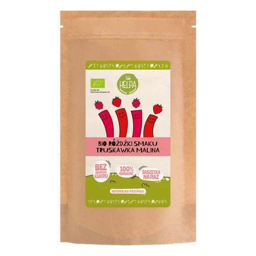 Różdżki Smaku Mix Truskawka - Malina (Liofilizowane Owoce) Bio (10 x 2 g) 20 g - Helpa