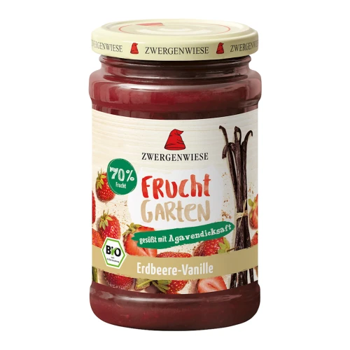 Mus Truskawka - Wanilia (70% Owoców) Bezglutenowy Bio 225 g - Zwergenwiese