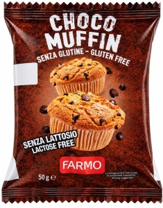 Babeczka z Kawałkami Czekolady Bezglutenowa 50 g - Farmo