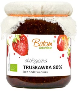 TRUSKAWKA 80 % BEZ DODATKU CUKRU BIO 260 g - BATOM