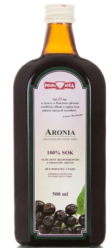 SOK Z ARONII 100% 500 ml - POLSKA RÓŻA