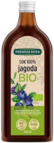 SOK Z JAGÓD 100%  BIO 500 ml - PREMIUM ROSA