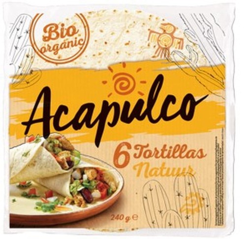 TORTILLA (WRAPS) BIO 240 g (6 sztuk) - ACAPULCO