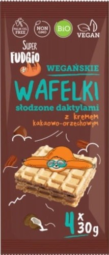 WAFELKI Z KREMEM KAKAOWO - ORZECHOWYM SŁODZONE DAKTYLAMI BIO 120 g