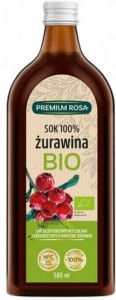 SOK ŻURAWINA 100% BIO 500 ml - PREMIUM ROSA