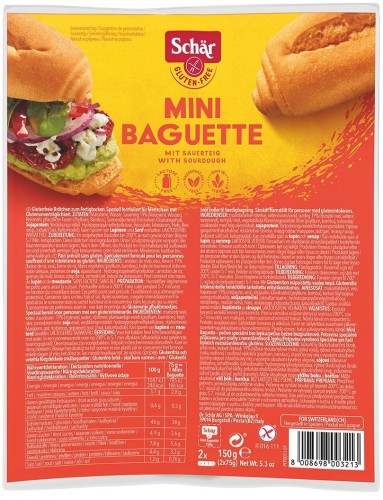 MINI BAGUETTE - BAGIETKI DO ZAPIEKANIA BEZGLUTENOWE 150 g - SCHAR