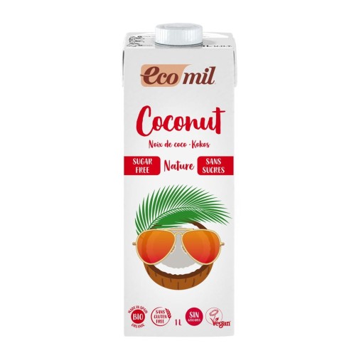 NAPÓJ KOKOSOWY BEZ DODATKU CUKRÓW BEZGLUTENOWY BIO 1 l - ECOMIL