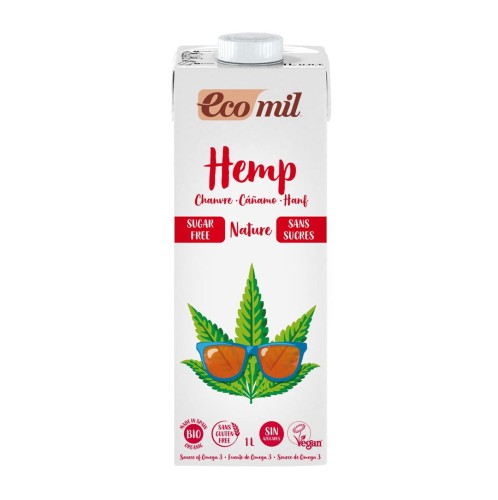 NAPÓJ Z KONOPI BEZ DODATKU CUKRÓW BEZGLUTENOWY BIO 1 l - ECOMIL