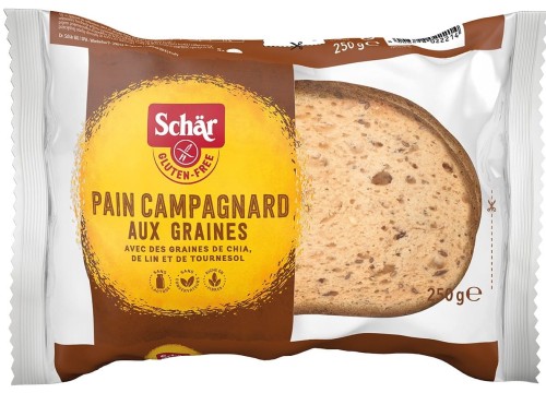PAIN CAMPAGNARD AUX GRAINES - CHLEB WIELOZIARNISTY BEZGLUTENOWY 250 g - SCHAR