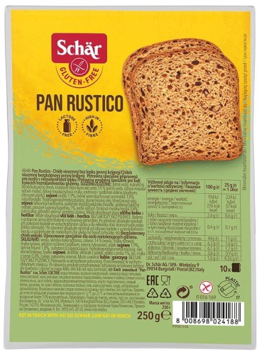 PAN RUSTICO - CHLEB WIEJSKI BEZGLUTENOWY 250 g - SCHAR