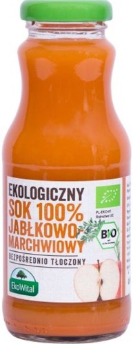SOK JABŁKOWO-MARCHWIOWY 100 % BIO 250 ml - EKO WITAL