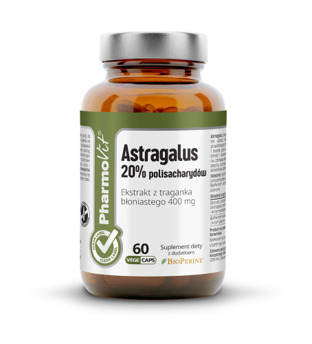 ASTRAGALUS EKSTRAKT BEZGLUTENOWY 60 KAPSUŁEK 30,18 g - PHARMOVIT (CLEAN LABEL)
