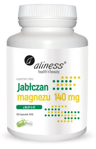JABŁCZAN MAGNEZU 140 mg z B6 (P-5-P) x 100 Vege caps. - ALINESS