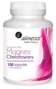 MAGNEZ CHELATOWANY 560 mg + WITAMINA B6 100 kapsułek - ALINESS