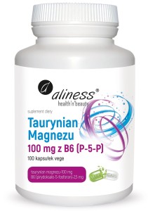 TAURYNIAN MAGNEZU 100 mg z B6 (P-5-P) x 100 vege caps - ALINESS