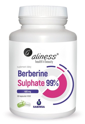 BERBERINE SULPHATE 99% 400 mg x 60 vege caps - ALINESS
