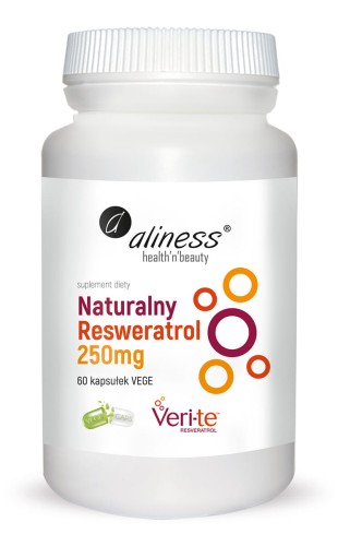 NATURALNY RESWERATROL VERI-TE 250mg x 60 Vege caps. - ALINESS