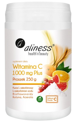 WITAMINA C 1000 BUFOROWANA PLUS PROSZEK (Z MIARKĄ) 250 g - ALINESS