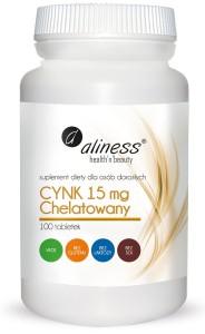 CYNK CHELATOWANY 15 mg x 100 tabletek Vege - ALINESS