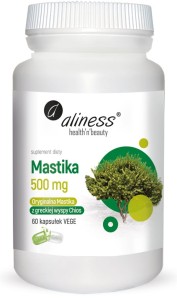 MASTIKA, SPROSZKOWANA ŻYWICA PISTACIA LENTISCUS 500mg x 60 Vege caps. - ALINESS