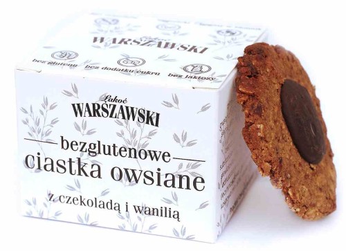 CIASTKA OWSIANE Z CZEKOLADĄ BEZGLUTENOWE 150 g - ŁAKOĆ WARSZAWSKI - BATON WARSZAWSKI