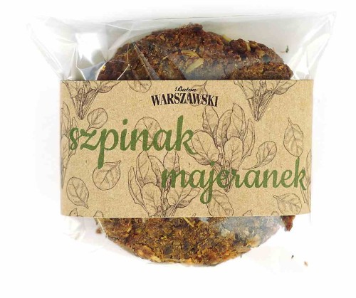 CIASTKO WARSZAWSKIE - SZPINAK I MAJERANEK BEZGLUTENOWE 60 g - BATON WARSZAWSKI