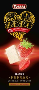 CZEKOLADA BIAŁA Z TRUSKAWKAMI BEZ DODATKU CUKRU ZERO 125 g - TORRAS