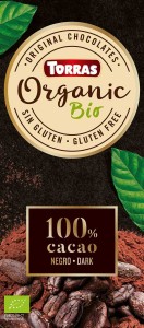 CZEKOLADA GORZKA 100% KAKAO BEZ DODATKU CUKRU BIO 100 g - TORRAS