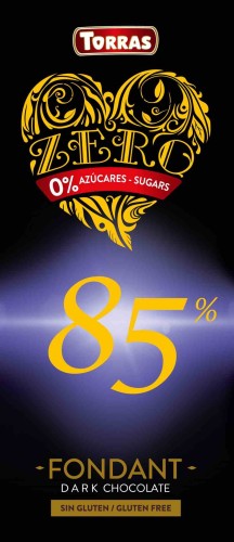CZEKOLADA GORZKA 85% KAKAO BEZ DODATKU CUKRU ZERO 100 g - TORRAS